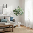 Aveyas 5ft Artificial Eucalyptus Tree for Home Decor, 5 Feet Large Faux Floor Plant Fake Silk Trees with Pot for Indoor Outdoor House Living Room Office (5 ft Tall Including Raised Pot)
