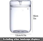 SARUFO Small Glass Plant Terrarium 4.7"X7" Inches Succulent Air Planter Fern Moss Micro-Landscape Vase for Home Garden Office Tabletop Decoration Container with Lid Indoor Wardian Copyright Patent