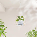hismocal Hanging Planters for Indoor Plants, Plant Hanger with Sturdy Wood Base,Modern Boho Macrame Plant Hanger,Wall Ceiling Window Stands(Plants/Pots Not Included)