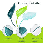 3 Pcs Leaf Plant Watering Funnel, Insert Leaf-Shaped Plant Water Funnel, Indoor & Outdoor Flower Plant Watering Devices Leaf for Houseplant Irrigation Drip (3 Colors) (3)