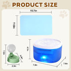 Cat Water Fountain,2.2L/74oz Cat Fountain – Ultra Quiet Upgraded Automatic Pet Water Fountain with 3 Replaceable Filters,12oz Pet Outdoor Water Bottle&Cat Drinking Fountain for Small Dogs (Blue)