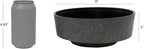 The HC Companies 8 Inch Round Plastic Succulent Capri Bowl Decorative Indoor Flower Succulent Planter Pot with Drain Plug Hole, Vanilla Bisque