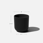 Veradek Round Black Plastic Planter Pots for Indoor/Outdoor Garden Use, with Drainage Holes, Suitable for Small to Large Succulent Plants, Flowers, Modern Interior Plants