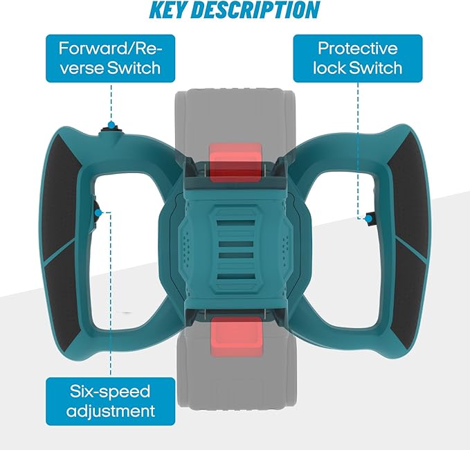 Cordless Post Hole Digger for Makita 18V Battery (NOT Included), Electric Earth Auger Posthole Digger, Power Drill Auger for Fence, Farmland, Garden, Plant