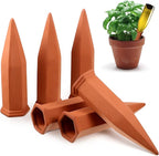 Jovitec Plant Watering Stakes Self Watering Spikes Terracotta Automatic Plant Waterers Devices for Indoor Outdoor Home and Office Plants(Rustic Red,6 Pieces)