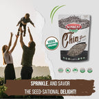 Sunbest Natural Organic Black Chia Seeds – 2-Pack (16 oz each) – Non-GMO, Vegan, Kosher – High in Omega-3, Fiber & Protein – Perfect for Smoothies, Baking & Cooking