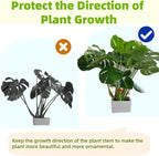 12 PCS Plant Stem Support, Plant Stakes for indoor Plants Plant Clips for Climbing Plants, Plastic Monstera Plant Support Accessories for Potted indoor Plant in Various Growth Stage(4 Sizes, 3 Colors)