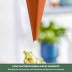 4 Pack Terracotta Watering Spikes, Vacation Self-Watering Planters Devices - Continuous Moisture with Slow Release Watering System - Perfect for Indoor Outdoor Plants (Basketball)