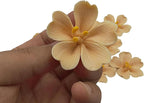 10 PCS 3D Flower Ceramic Tiles,1.6" Handmade Procelain Ceramic Flowers for Artwork,Fish Tank,Vases,Living Room, Dining Table,Office, Home Floral Decor (Single-Flowered Orange)