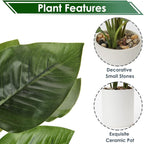 Briful Artificial Potted Plants 13" Green Faux Plants Indoor Small Fake Plant Decor for Home Table Office House Bathroom Shelf Living Room Desk Decoration