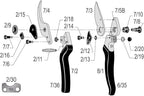 FELCO Premium 2-Pack F-8 Classic Pruner with Comfortable Ergonomic Design