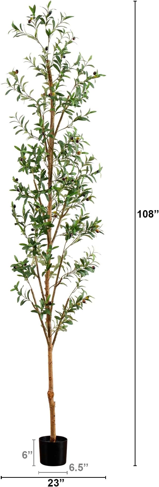 Potted Olive Artificial Tree - 9' - Green