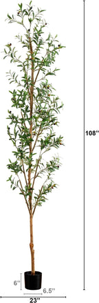 Potted Olive Artificial Tree - 9' - Green