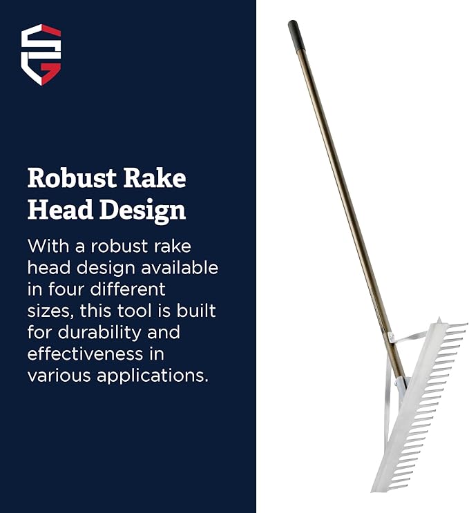 Standard Golf 30" Magnum Maintenance Straight Tooth Rake from