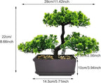 Bonsai Tree, Artificial Plants, Artificial Bonsai Tree Juniper Faux Plants, Indoor Small Fake Plants Decor for Home Bedroom Office Desk Farmhouse Decor(Color:Rose Red)