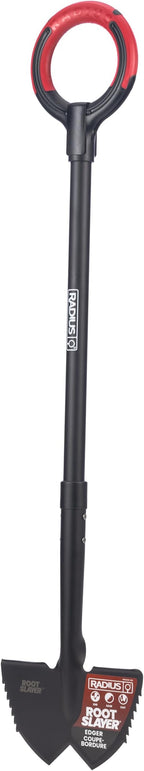 Root Slayer RS226 Serrated Garden Edger for Landscaping, Root Removal and Clean Lawn Borders, Steel Tool, Black