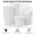 GARDIFE 20 Pack 4 inch Plant pots, planters for Indoor Plants, Flower pots, White