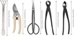 5 Piece Bonsai Tool Set, Carbon Steel Bonsai Scissors Rake Branch Cutter Pruning Shears Pliers Garden Tools
