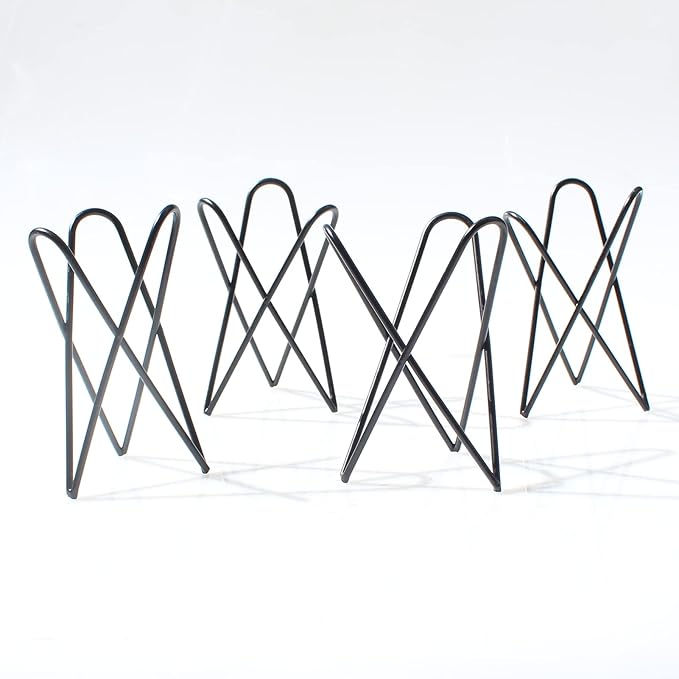 4 Black Air Plants Stand Desktop Geometry Airplants Holder Air Ferns Display Rack Air Tillandsia Metal Base Ornament for Plants