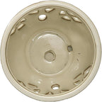 W&W Orchid Pot with Holes and Saucer for Repotting and Better Grow, Cream White, 6.5"