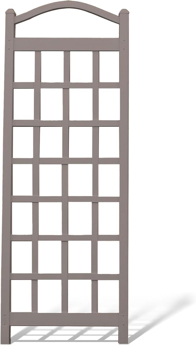 Dura-Trel PVC Garden Trellis for Climbing Vine Plants, Cambridge, Mocha, 28" x 76"
