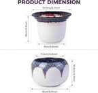 African Violet Pots, 6 inch Ceramic Easy Self Watering Plant Pot for Busy Plant Lovers, Automatically Absorb Appropriate Amount of Water, Flower Pot Indoor-Plants Not Included(Red)