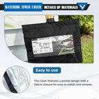 Hose Watering Timer Cover,Heavy Duty 600D Sprinkler Timer Cover for 2-3 Outlet Hose Faucet Timer,with Clear Front Window.(Only Cover)