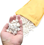 White Rocks for Plants & Garden. Decorative Polished Pebbles. 3/8 Inch 2lbs for Succulents, Vases & Pots (XSM (0.375 Inch), White - Lightly Polished, 2)
