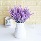 PASYOU 6 Pcs Artificial Lavender Flowers, Plastic Plants Fake Simulation Flower Wedding Indoor Outdoor Bridal Bouquet Home Garden Balcony Patio Planter Filler DIY Arrangement Decoration - Fuchsia