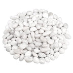 Fish Tank Rocks,Landscaping Pebbles,Decorative Ornamental Pebbles Garden,Landscaping Stones Gravel Filler for Home Decoration Flower Bed Fish Tank Plants Vases Succulents (5 Pounds, White)