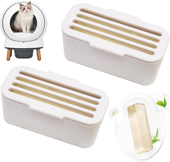 2 Pack Pet Odor Eliminator Compatible with PetSafe SmartSpin Self-Cleaning Cat Litter Box Self-Cleaning Cat Litter Box, Odor Removing Gel Deodorizer Replacement,Odors Control