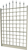 Dura-Trel Winchester Vinyl Trellis, Outdoor Plant Support Frame, 57" x 95", White - Decorative Grid-Style Lattice for Climbing Vines & Flowers, Use Against Walls or Fences