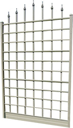 Dura-Trel Winchester Vinyl Trellis, Outdoor Plant Support Frame, 57" x 95", White - Decorative Grid-Style Lattice for Climbing Vines & Flowers, Use Against Walls or Fences