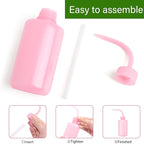 XXXFLOWER 2Pcs Watering Can,Small Squeeze Bottles for Liquids,Succulent Watering Bottle with Bend Mouth,250 ML Water Spray Bottle for Plants Flowers(Pink)