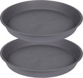 2 Pack of 10 inch Plant Saucer Gray, Heavy Duty Plastic Plant Saucer 10 inch Round, Durable Plant Tray for Pots, Plant Saucers for Indoors, Plant Trays for Planter 9"/10" (10", Cement)