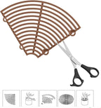Plant Pot Grids 4PCS Plant Pot Soil Guard with Nails Grid Flower Cover Baby Safety Mouse Protector Repel Cats(Brown Square 30cm)