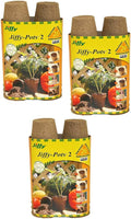 Jiffy Pots, 2.25-In. 26-Pk., Yellow, Round, Modern, Outdoor, Gardening, Seedling Pots