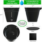 Motorized Self Watering Plant Pots for Indoor Plants, 1.25 Gallon Automatic Planter with Programmable Pump, LED Indicator for Office Decor & Gardening