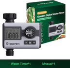 Garden Sprinkler Timer Dial Hose Faucet Programmable Water Timer with Rain Delay,Manual, Automatic Watering System Irrigation,1 Outlet