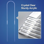 2 Pack U-Shaped Clear Acrylic Plant Supports - 23 inches Indoor/Outdoor Climbing Vine Trellis for Potted Plants, Ideal for Ivy & Tropical Houseplants,Plant Support Hoya Trellis (Crystal, 23 inches)