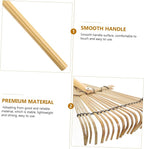 Milisten Gardening Tool Bamboo Rake Wood Handle Small Garden Rake for Loosening Weeding Gardening Tasks