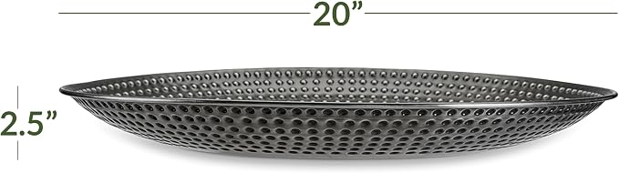 Good Directions Bird Bath Basin for Outside Backyard, Outdoor, Patio, Garden, Birdbath Gift for Bird Lovers Watchers, Large 20" Copper Metal Pewter