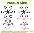 8 PCS Plant Stem Support, Plant Stakes for Indoor Plants Plant Clips for Climbing Plants, Plastic Monstera Plant Support Accessories for Potted Indoor Plant in Various Growth Stage(4 Sizes, 2 Colors)