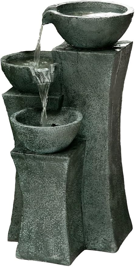 Vicenza - 18" Tri-Bowl Cascading Waterfall Fountain