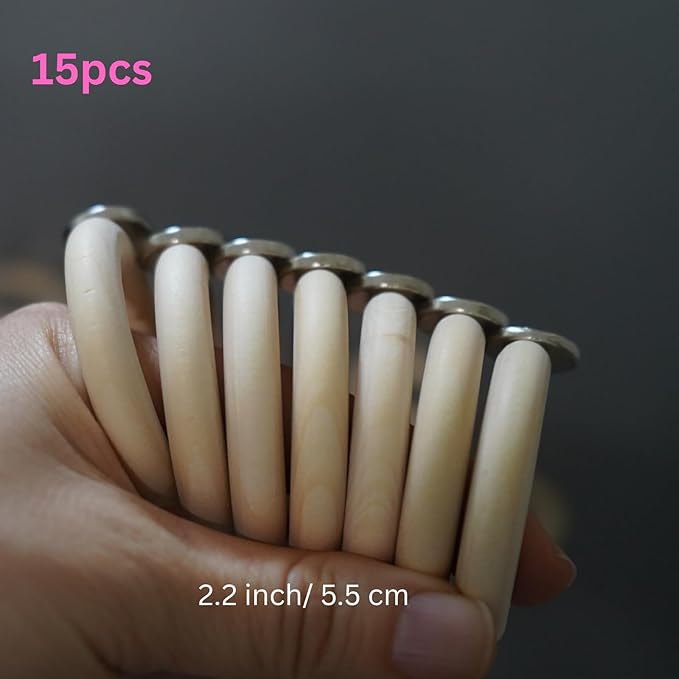 15-Pack Magnetic Air Plant Holders, Breathable Wire Tillandsia Hangers for Fridge & Metal Wall, Modern Miniature Plant Display Rings for DIY Fairy Gardens and Home Decor (2.2 Inch)
