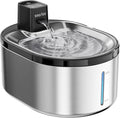 Smartoo Wireless Cat Water Fountain Stainless Steel, 152oz/4.5L Cat Fountain Battery Operated, Cordless Pet Water Fountain for Cats & Dogs with Motion Sensor, Ultra Quiet Pump, Multi-Filtration