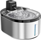 Smartoo Wireless Cat Water Fountain Stainless Steel, 152oz/4.5L Cat Fountain Battery Operated, Cordless Pet Water Fountain for Cats & Dogs with Motion Sensor, Ultra Quiet Pump, Multi-Filtration