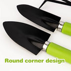 Garden Tools 3-Piece Planting Tools Set with Plastic Handle,Lightweight Durable Gardening Hand Tools,Ideal Succulent Tools Gifts for Women and Men (Small Green Set)