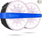 Barrina Orbgrow OG09 Puck LED Grow Light, Pinkish White 18W(2 x 9W, 270 Watt Equiv), Plant Lights for Indoor Plants Full Spectrum, Magnetic & Linkable, Small Grow lamp for Plant Shelf, 2 Packs, Black