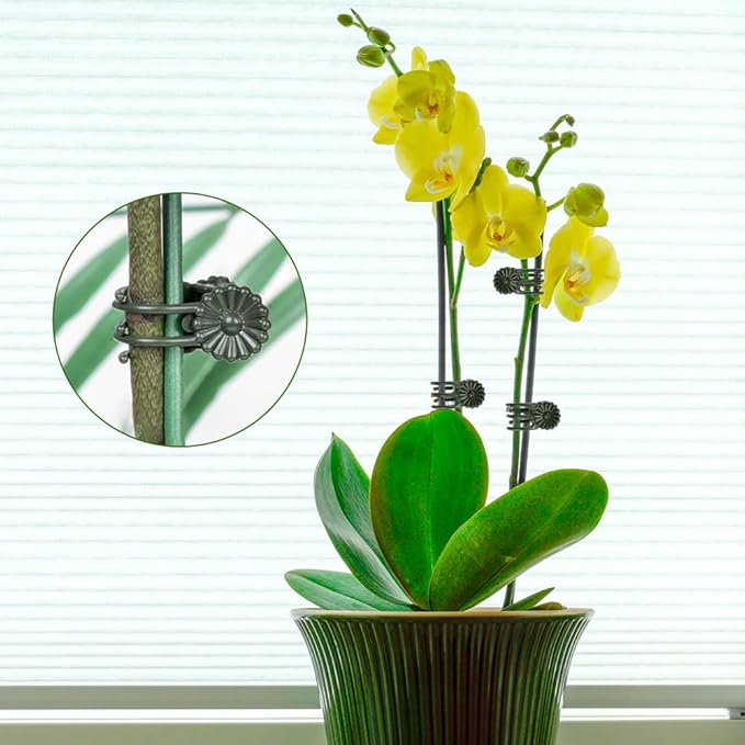 Plant Clips Orchid Clips 100 Pcs Plants Support Clip Flower and Vine Clip Plant Garden Clipss for Climbing Plants Supporting Stems Vines Stalks Grow Straight Upright Indoor Outdoor Orchid Accessories